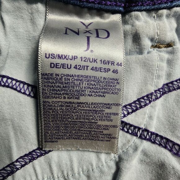 NYDJ Jeans Alina Legging Denim Jeans Womens Size 12 Blue Mid Rise Straight Leg - Picture 5 of 10